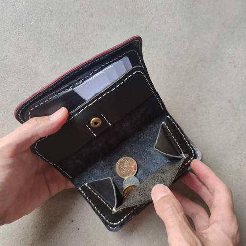 本革ヌメ革のミドルウォレット カードポケットx12収納抜群 選べる  