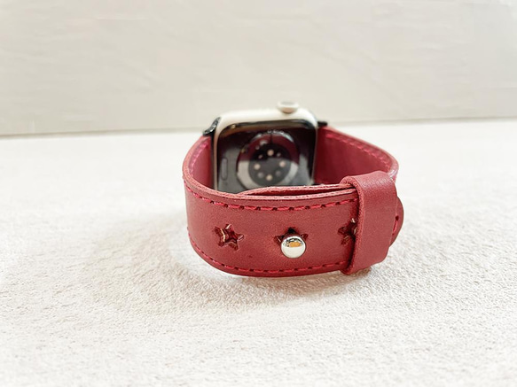 新的顏色！小星星 Apple Watch 皮革錶帶★Apple Watch 古董 Mostro 皮革 (AW220413) 第6張的照片