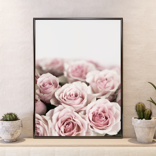 アートポスター パステルローズ 英文字アート 香水モチーフ エレガント