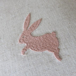 うさぎ柄刺繍生地のシンプルショルダーバッグ 9枚目の画像