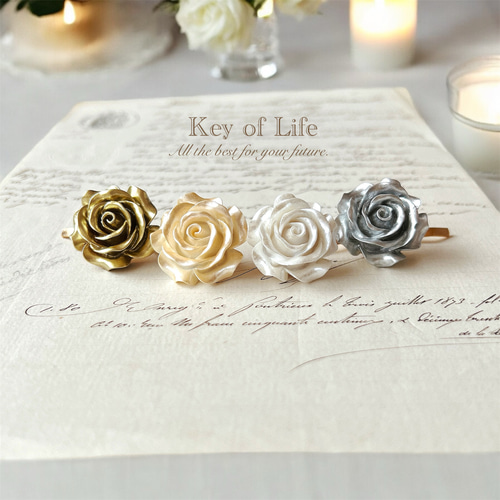 Key of Life☆薔薇のポニーフック☆大人の簡単ヘアアレンジ♪人気 