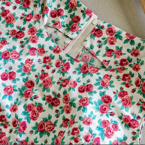 SALE・リバティロンドン・アスコットローズ・クラシカルワンピース M  