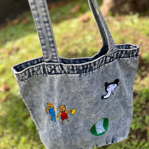 巨匠動物園】ランダム刺繍デニムトート・M トートバッグ BESIDE 通販