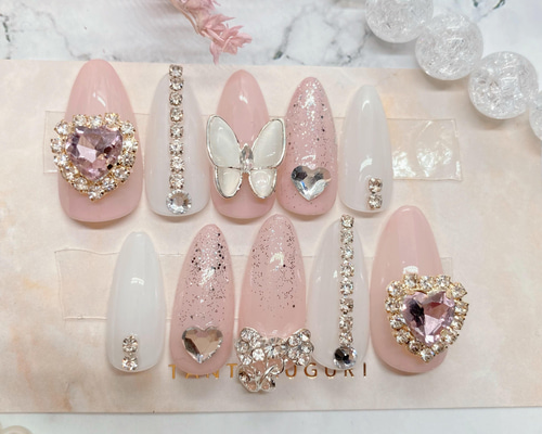 No.23  オーダー♡ネイルチップ ツイードネイル量産型韓国地雷成人式シンプル No.23 オーダー♡ネイルチップ ツイードネイル量産型韓国地雷成人式