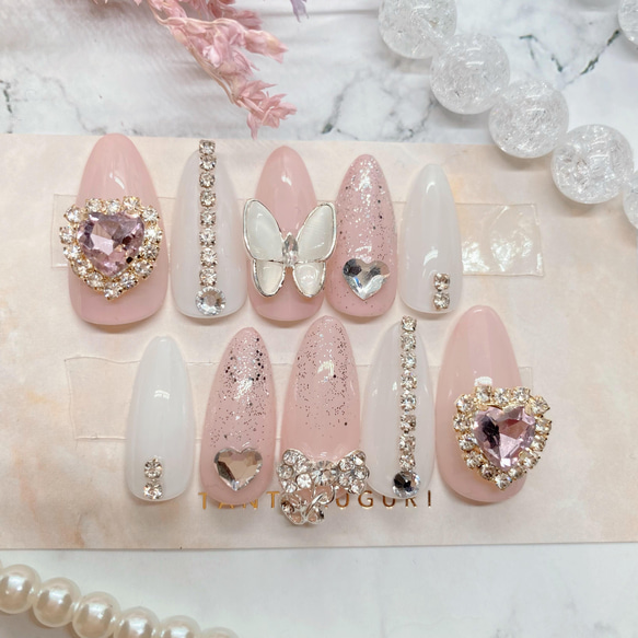 No.17】 ネイルチップ☆ジェルネイル☆量産型☆綺麗系☆清楚系☆地雷系  