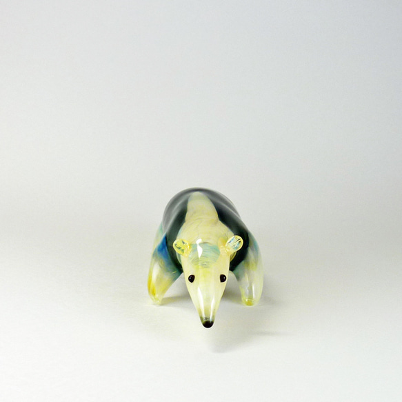 ミナミコアリクイ　中空ガラスの動物置物　ガラス細工　オブジェ 4枚目の画像