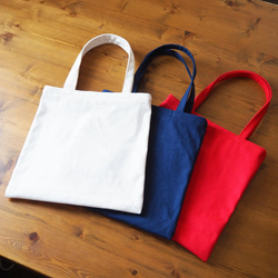 【受注製作】帆布で作ったシンプルなミニトートバッグ 2枚目の画像
