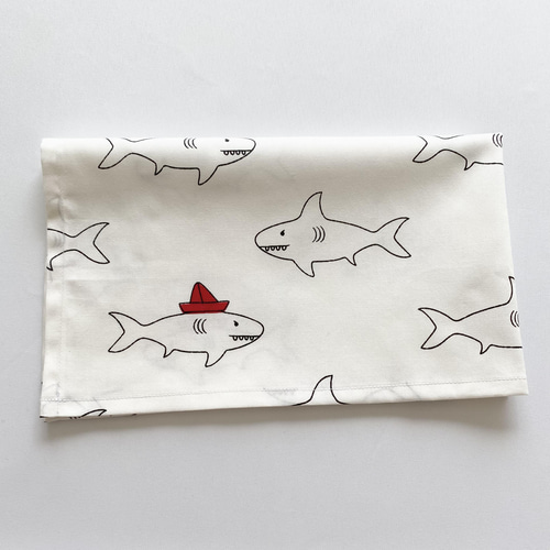 83サメ 海竜 給食セット×2 ランチョンマット 40×50 給食袋 小学校 サメ