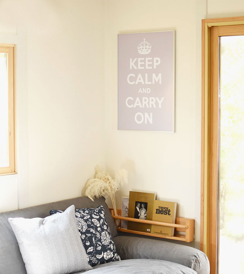 KEEP CALM AND CARRY ON ψ うす藤【B2フレーム付ポスター】