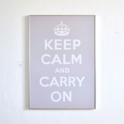 KEEP CALM AND CARRY ON ψ うす藤【B2フレーム付ポスター/送料無料】 1枚目の画像