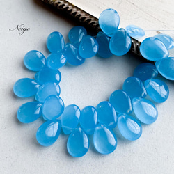 ブルージェード ペアシェイプ 12×9×5mm 4粒 天然石パーツ 天然石 Neige