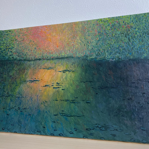 沈む紅葉」[油彩・油絵・風景画] 絵画 Saku 通販 13765924