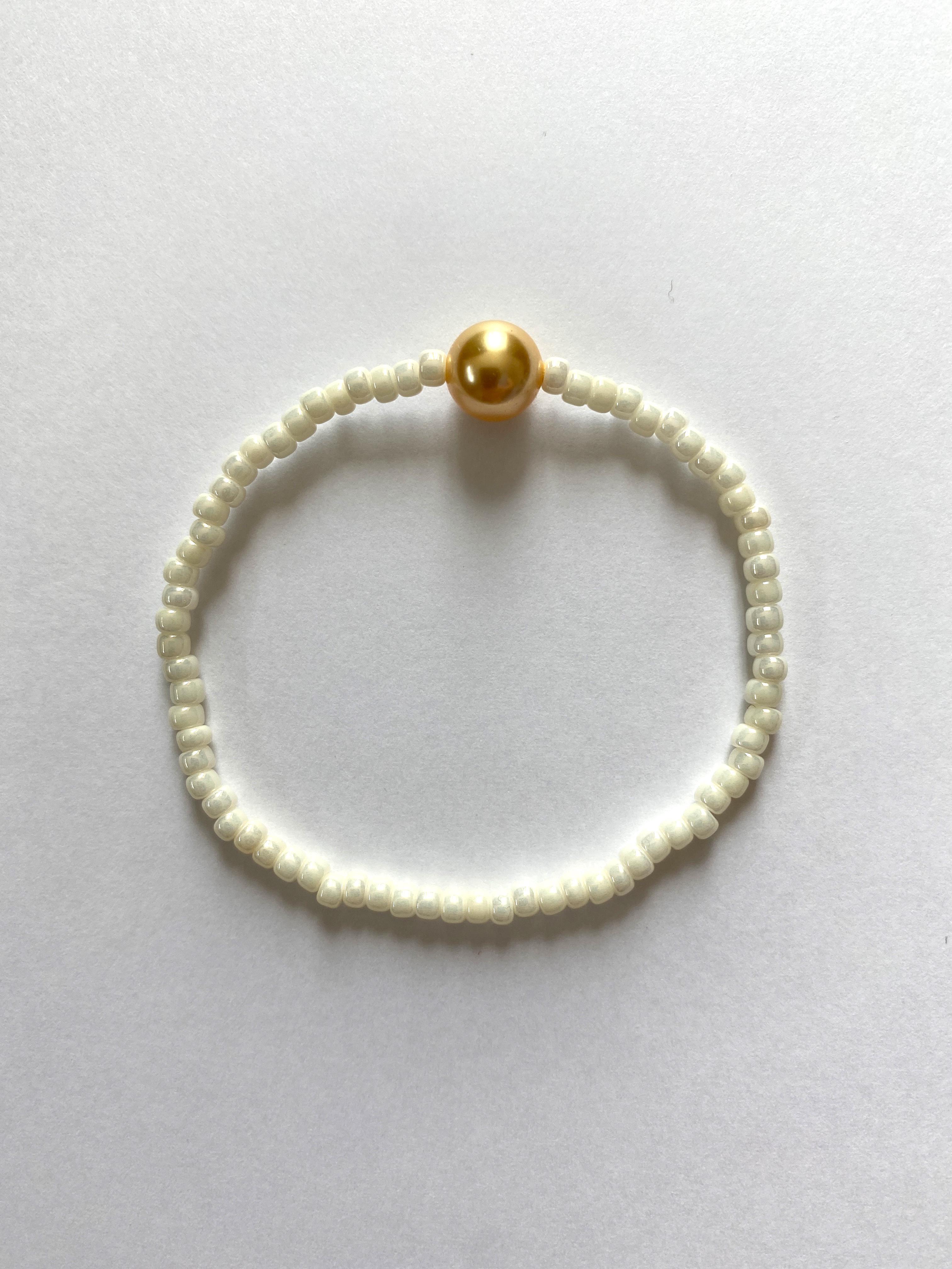 ゴールドパール&メタリックオフホワイト