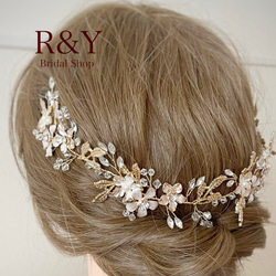 H-5】ヘッドドレス ウェディング ヘアアクセサリー ブライダル