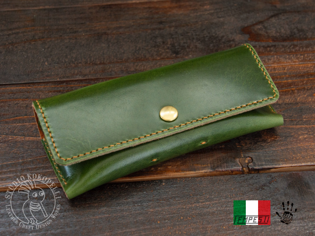 【イタリアン】IBIZAメガネケース　グリーン