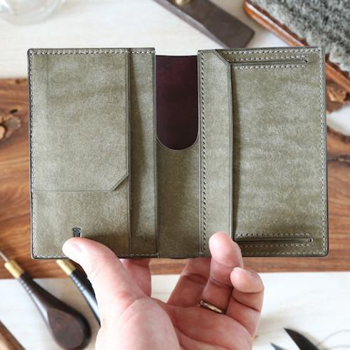 ハンドメイド ミドルウォレット 外装ルガト 内装プエブロ ミドル