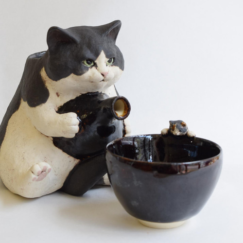 K様オーダー 猫徳利（※ご本人様以外はご購入できません！） おちょこ