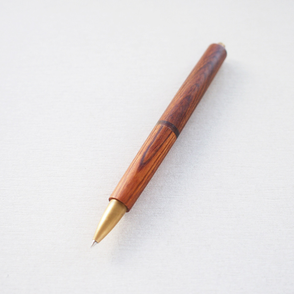 GO SLOW PEN ーノック式ー〔屋久杉と真鍮のボールペン〕結MUSUBI ●木軸/屋久杉/真鍮/ノック式