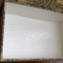 マスクボックス　マスクケース　収納箱　カルトナージュ　ウィリアムモリス 5枚目の画像