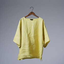 [wafu 介紹] Linen Top Rough 套頭衫有風/黃色 t050d-yew2 第10張的照片