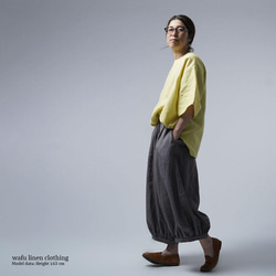 [wafu 介紹] Linen Top Rough 套頭衫有風/黃色 t050d-yew2 第2張的照片