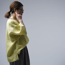 [wafu 介紹] Linen Top Rough 套頭衫有風/黃色 t050d-yew2 第4張的照片
