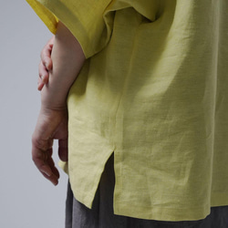 [wafu 介紹] Linen Top Rough 套頭衫有風/黃色 t050d-yew2 第9張的照片