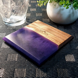 【幸福瞬間杯墊】Elcela wood resin wood purple matte finish 第4張的照片