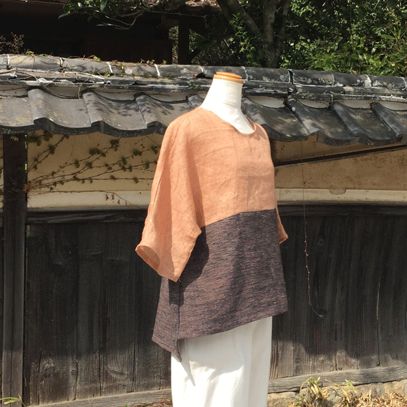 柿渋染めプルオーバー22039
