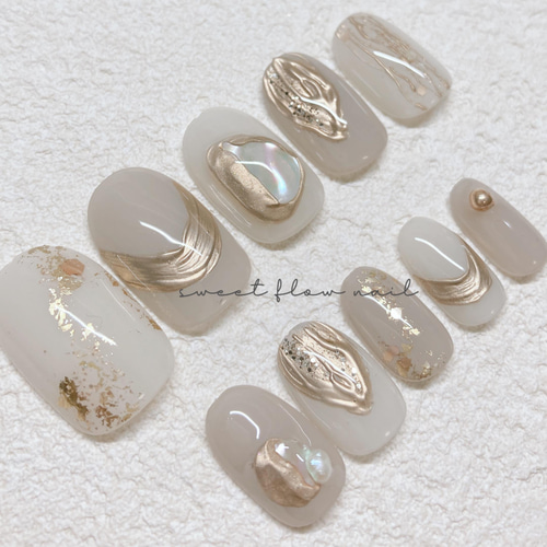 現品　ラウンドショート　ネイルチップ　ニュアンスネイル　ミラーネイル 現品 ラウンドショート ネイルチップ ニュアンスネイル ミラーネイル