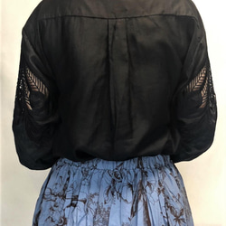 【セット販売】透かし袖シアーシャツ × マキシスカート ver.2 2枚目の画像