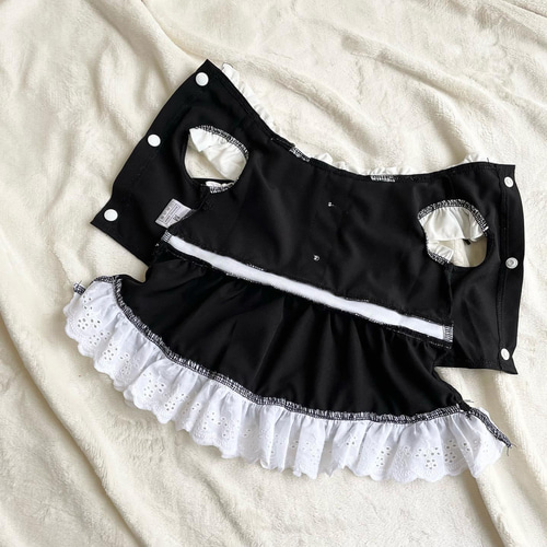 犬服♡ゴスロリメイドさんワンピース ペット服・アクセサリー
