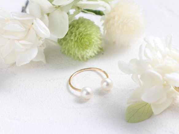 14kgf- W pearl ring (5mm/5mm) 2枚目の画像