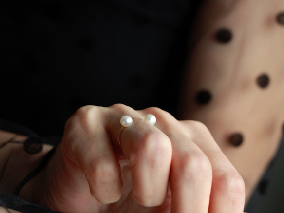 14kgf- W pearl ring (5mm/5mm) 5枚目の画像