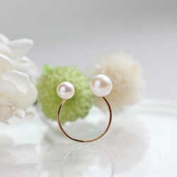 14kgf- W pearl ring(7mm/5mm) 第3張的照片