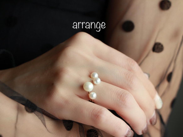 14kgf- W pearl ring(7mm/5mm) 第11張的照片