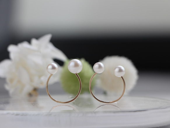 14kgf- W pearl ring set 4枚目の画像