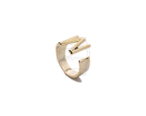 RNG-050-G [1piece] Initial Ring / Initials Ring, Band Ring / 可調 第1張的照片