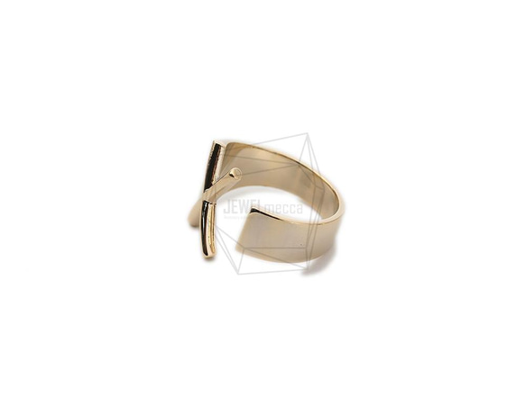 RNG-051-G [1piece] Initial Ring / Initials Ring, Band Ring / 可調 第3張的照片