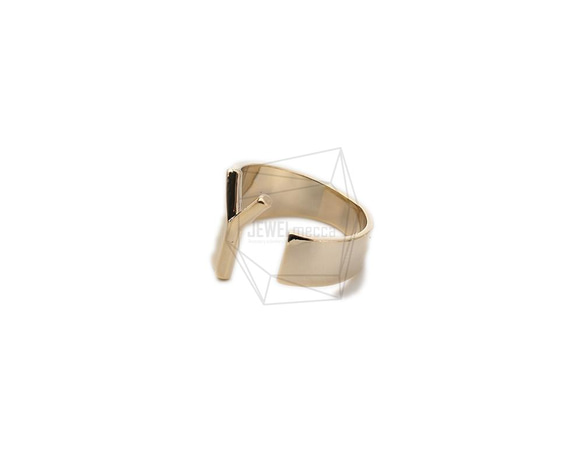 RNG-052-G [1piece] Initial Ring / Initials Ring, Band Ring / 可調 第3張的照片
