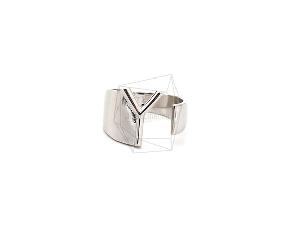 RNG-052-R [1piece] Initial Ring / Initials Ring, Band Ring / 可調 第2張的照片