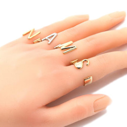 RNG-052-R [1piece] Initial Ring / Initials Ring, Band Ring / 可調 第5張的照片