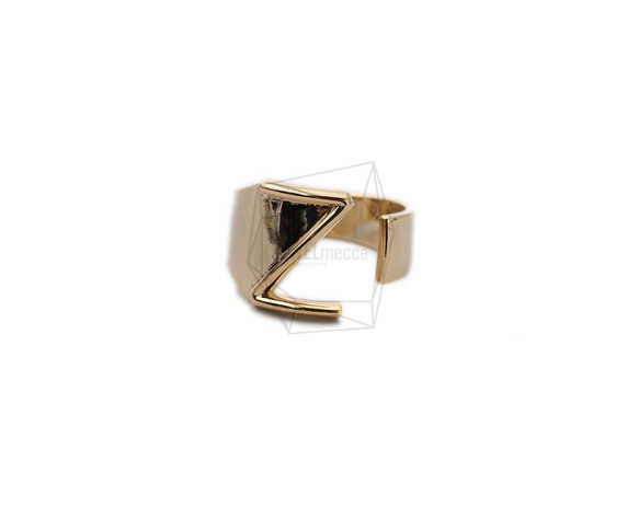 RNG-053-G [1piece] Initial Ring / Initials Ring, Band Ring / 可調節 第2張的照片