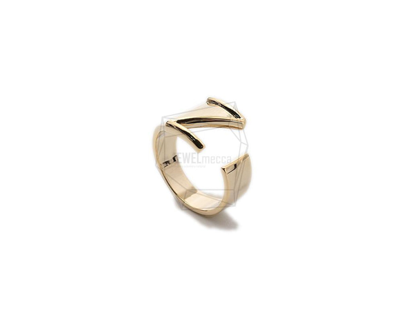 RNG-053-G [1piece] Initial Ring / Initials Ring, Band Ring / 可調節 第1張的照片