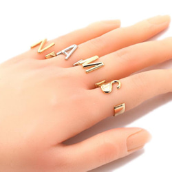 RNG-053-R [1piece] Initial Ring / Initials Ring, Band Ring / 可調 第5張的照片