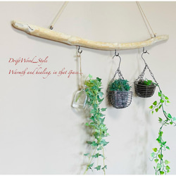 流木インテリア 木肌が斑模様の真っすぐなハンガーフック 流木ハンガー ハンギング ウォールデコ 壁掛け 北欧 No.89 2枚目の画像