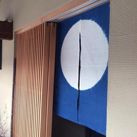 藍染 暖簾（のれん）麻 86×150cm : motto2022 - 通販 - Yahoo