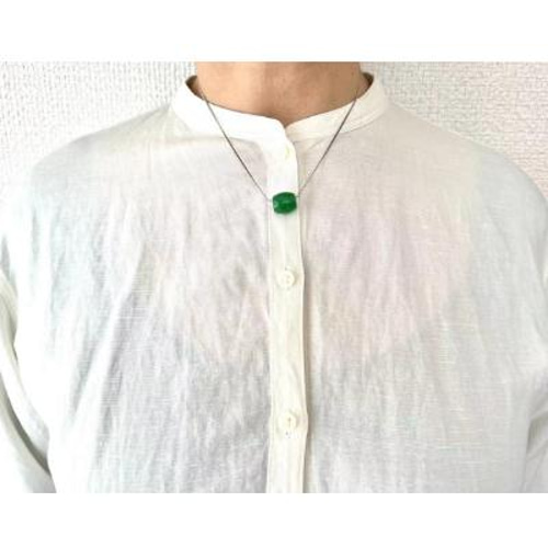 翡翠パーツ py-0008 翡翠ビーズ 緑 楕円 アクセサリー ネックレス 