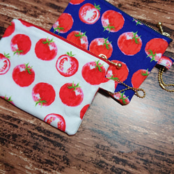 ミニトマト ポケットティッシュケース付きミニポーチ 4枚目の画像