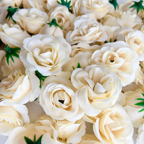【美品】クリーム色のバラの造花と大きめのモダン花瓶セット 誕生日・プロポーズは1本の赤バラと花瓶セット MERIA ROOM